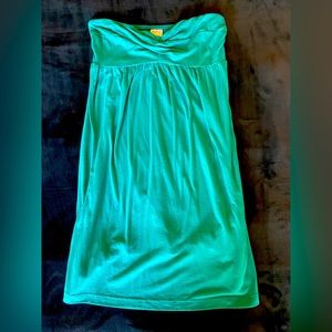 MERONA Strapless Stretchable Green Tube Dress Women's Size Small- Lightly Worn